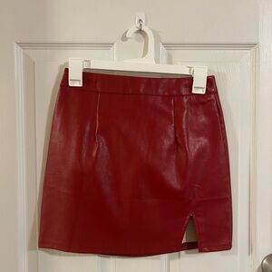 Lulu's Chic Red Mini Skirt